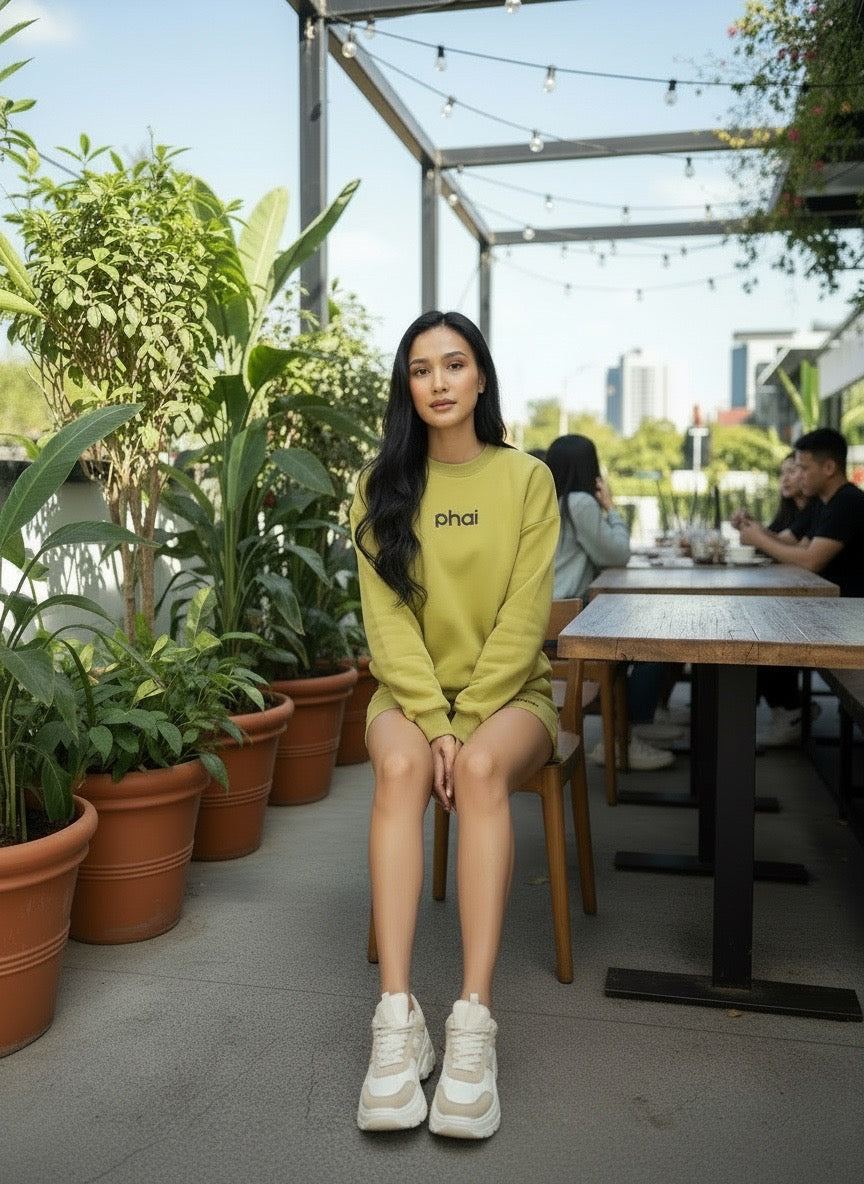 Bituin Fleece Shorts set- Green