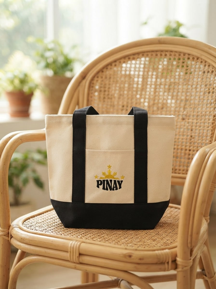 PINAY MINI CANVAS BAG- BLACK