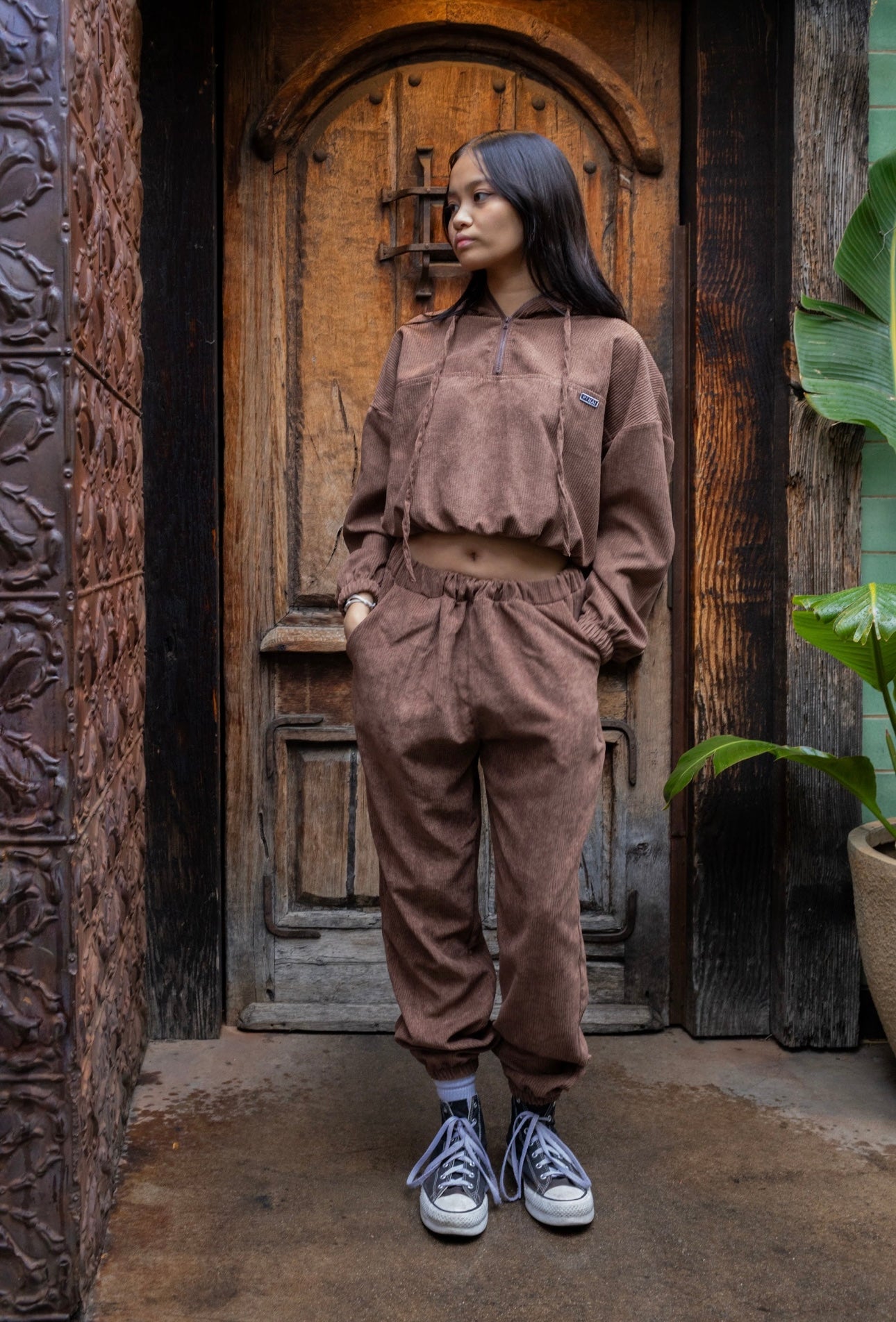 REYNA CORDUROY HOODIE SET