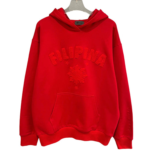 RED FILIPINA PULLOVER HOODIE