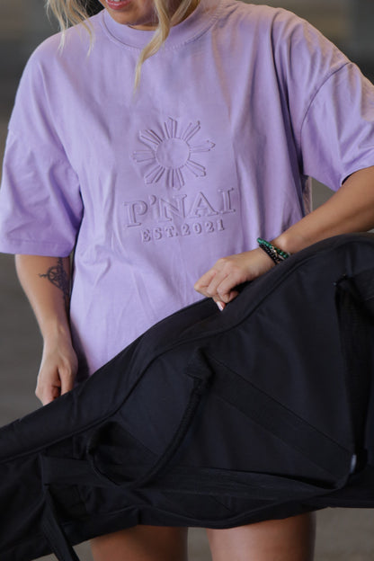 P’NAI Emboss Sun Star T-shirt- Purple