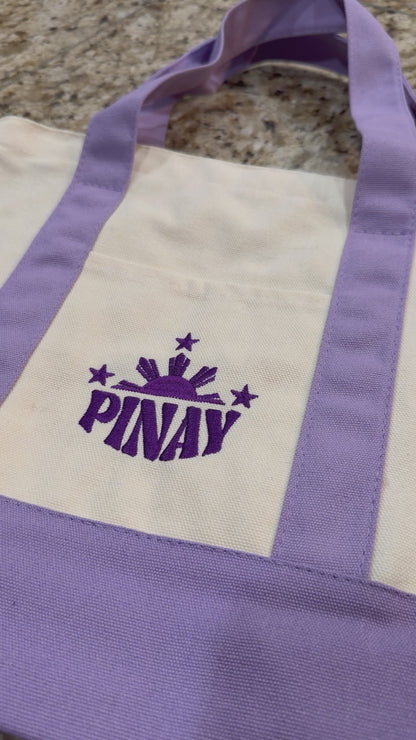 PINAY MINI CANVAS TOTE- PURPLE