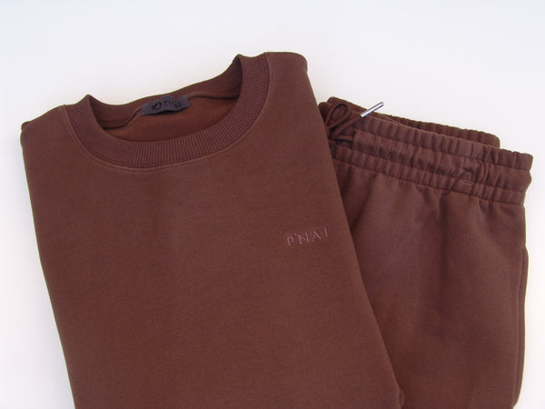 Bituin Fleece Shorts set- Brown